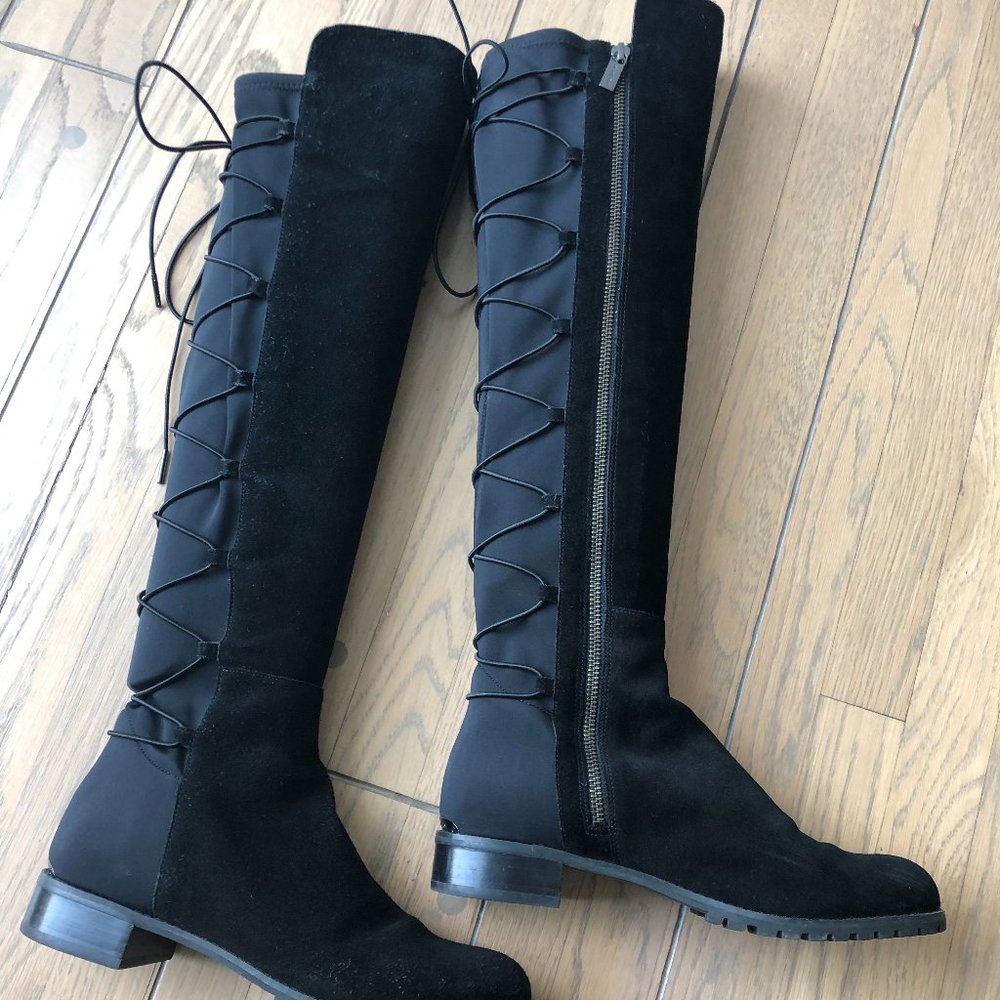 Michael Kors Over the knee black suede boots